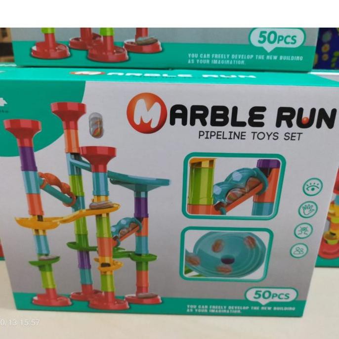 marble run pipeline toy set