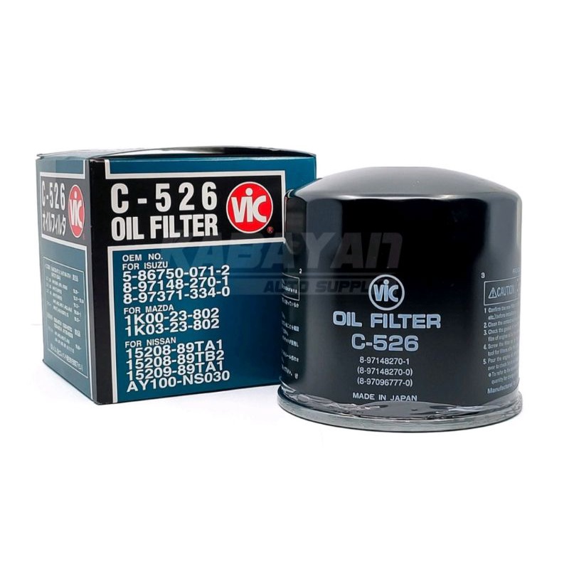 VIC OIL FILTER C526 FOR ISUZU ELF 4HF1,4HE1,4HL1,6HK1 Shopee Philippines