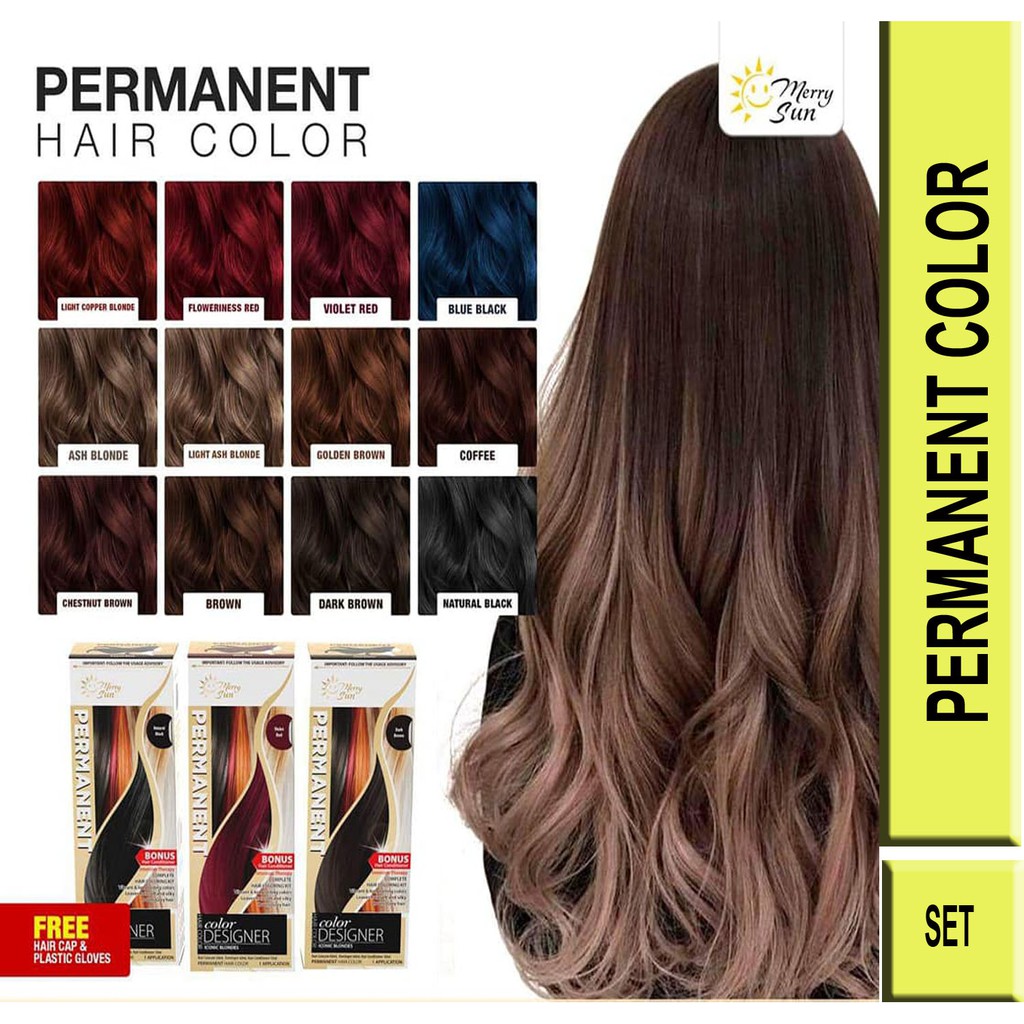 MERRY SUN PERMANENT HAIR COLOR | Shopee Philippines