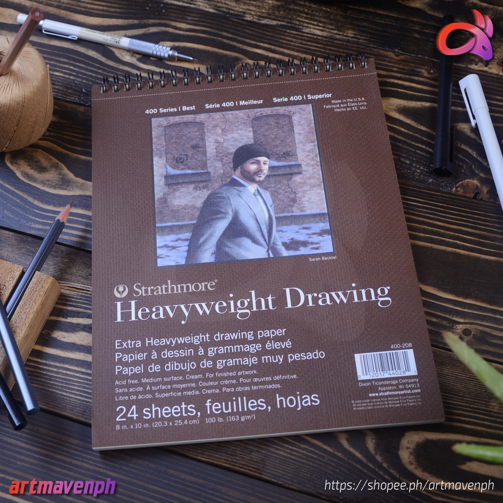 Strathmore 400 Series Heavyweight Drawing Pad Medium Surface Paper 8x10
