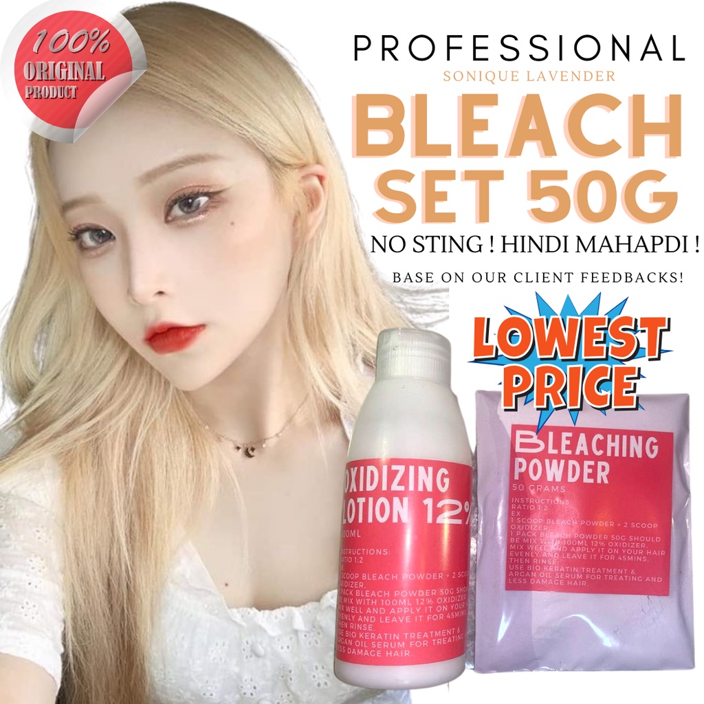 Sonique Hair Bleaching Set / BLEACHING POWDER ( Small Set Good for 1