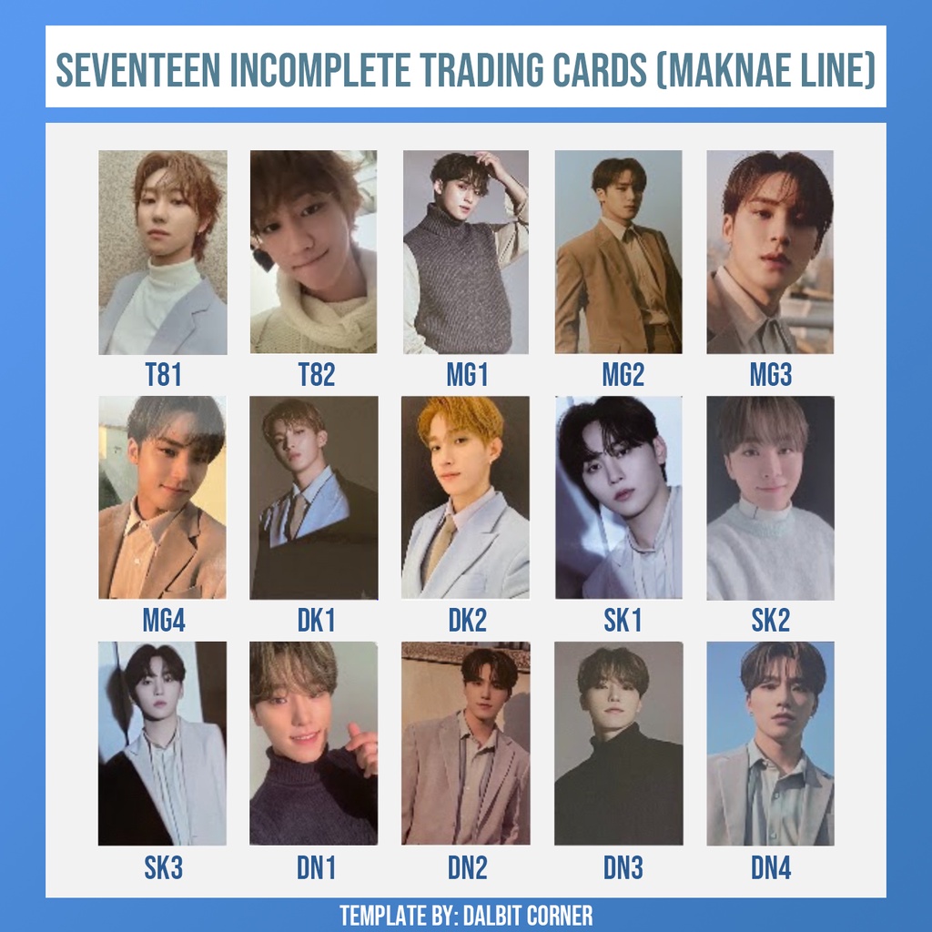 SEVENTEEN Incomplete Trading Card | Photocard [COD; ONHAND] | Shopee  Philippines