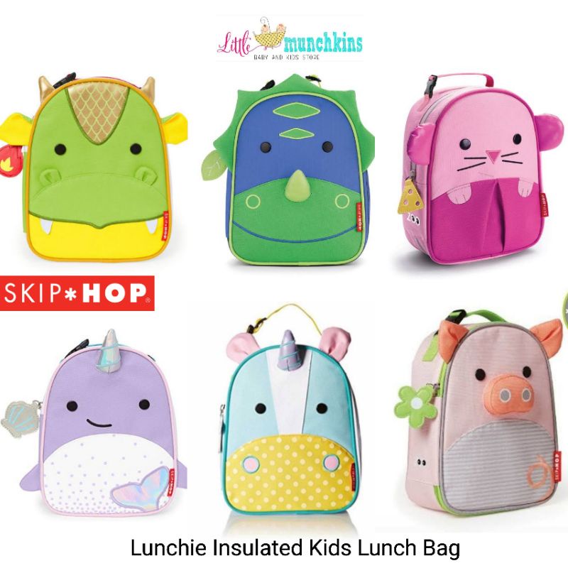  AUTHENTIC  Skip Hop  Zoo Lunchie Insulated Kids Lunch Bag