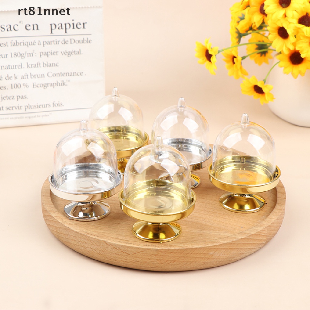 COD▪RT  4Pcs Clear Candy Dessert Holder Cupcake Display Stand Tray Wedding Gift Boxs n