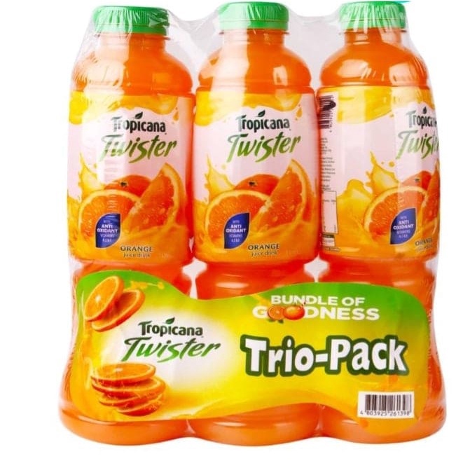 Tropicana Twister Juicy Pulp Orange Juice 1l Trio Pack Shopee Philippines 5048