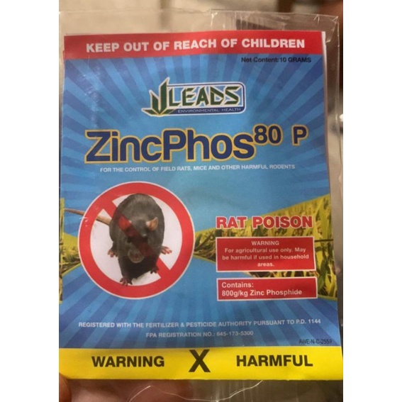 ZincPhos80 Lason sa Daga Zinc Phosphide Shopee Philippines