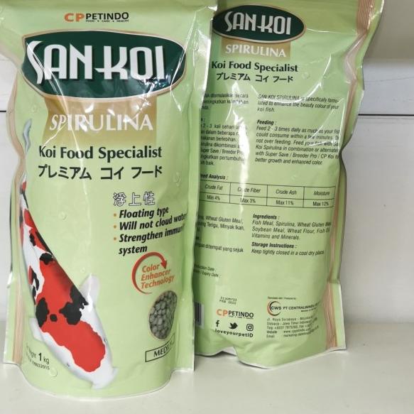 San Koi / Sankoi Spirulina Koi Food / 1kg Koi Fish Floating Feed