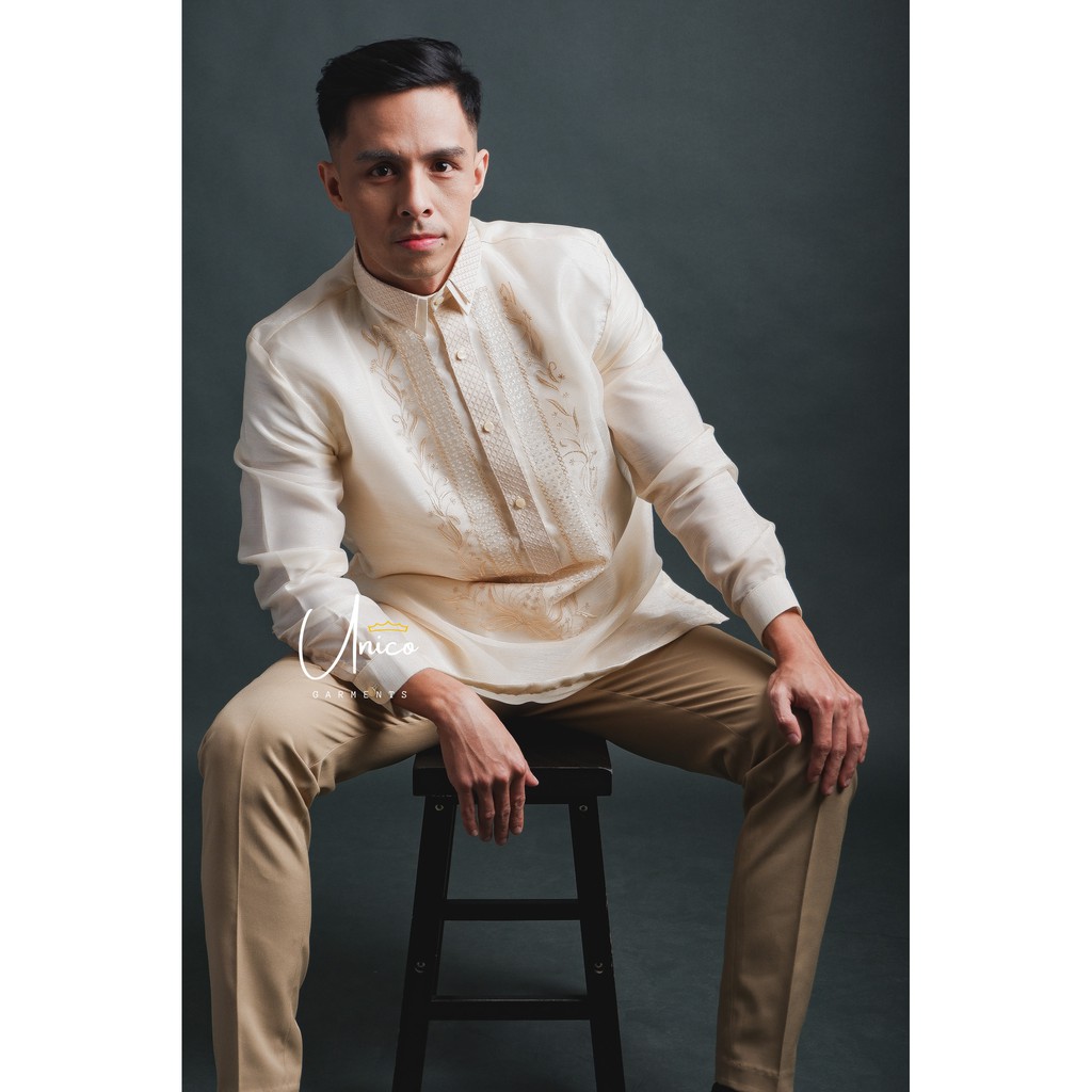 BARONG TAGALOG Filipino National Costume FILIPINIANA Formal Dress Men ...