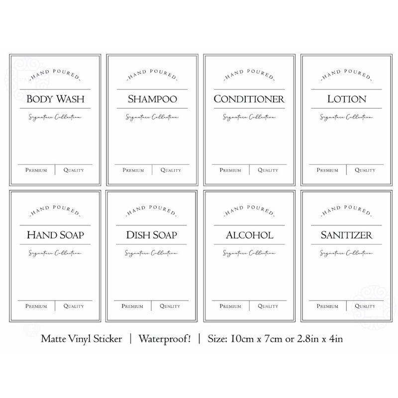 Customized Kitchen Pantry Bathroom Label Stickers Shopee Philippines