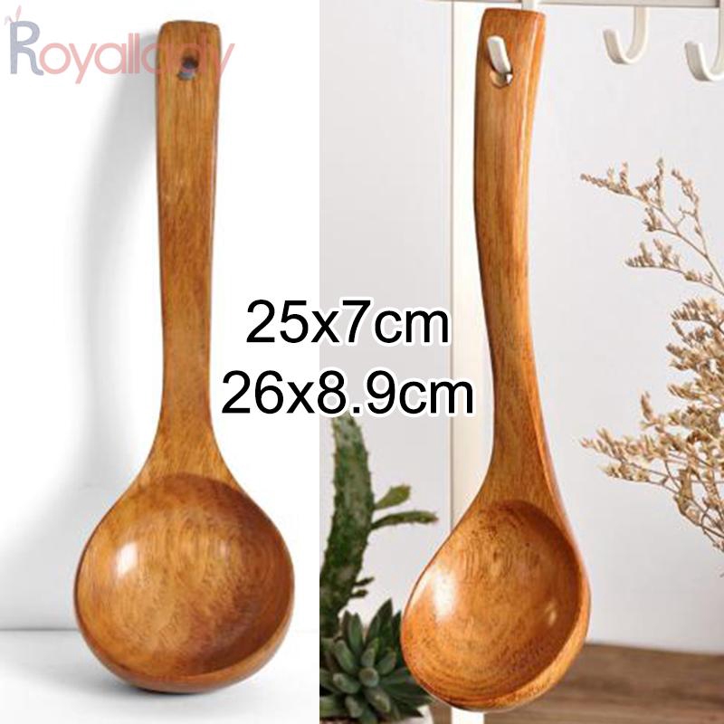 Details about   5PCS Wooden Spoon Kitchen Cooking Utensil Tool Soup Teaspoon Catering 