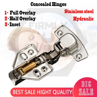 ✅COD✅ Per pair Concealed Hinges Stainless steel Hydraulic Soft Close Concealed Cabinet Hinge Bisagra