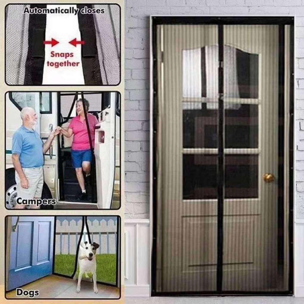 Magic Mesh Instant Screen Door Magnetic Curtain Net Magnets Anti Fly Bug Mosquito Door Screen Curtai Shopee Philippines