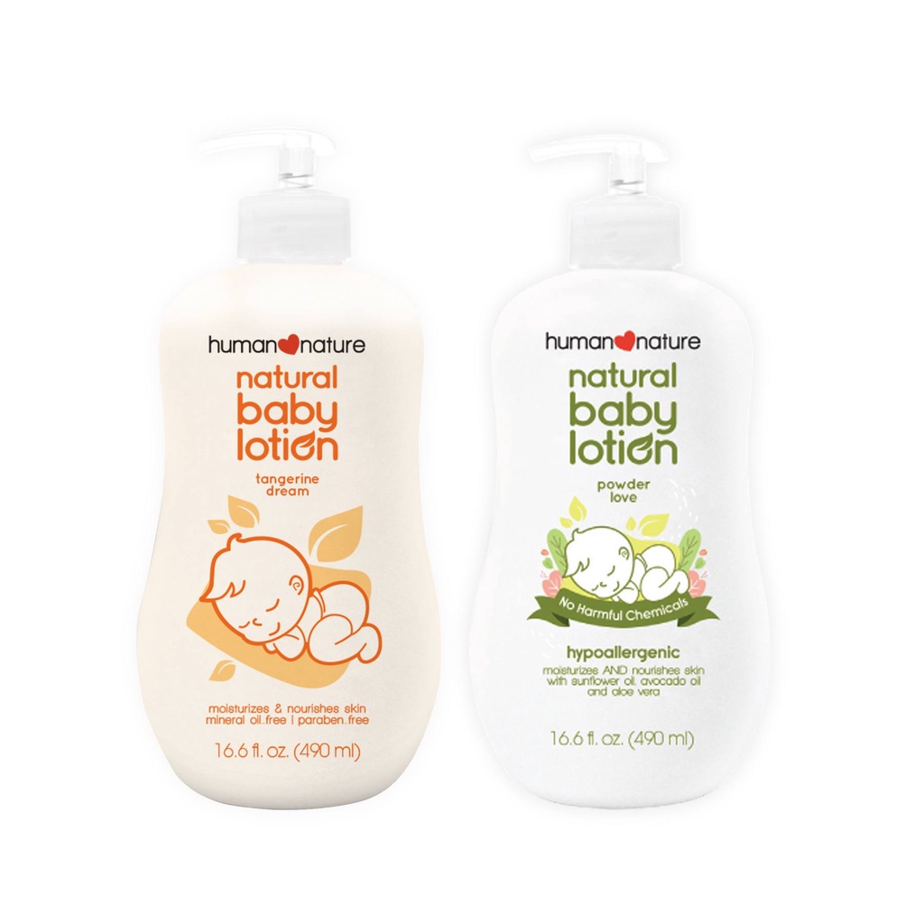 Human Nature Natural Baby Lotion | Hypoallergenic Mild Gentle Moisturizing Vegan