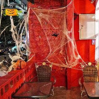 Multicolor Stretchy Cobweb Artificial Spider Web Halloween Decoration Scary Party Scene Props #5