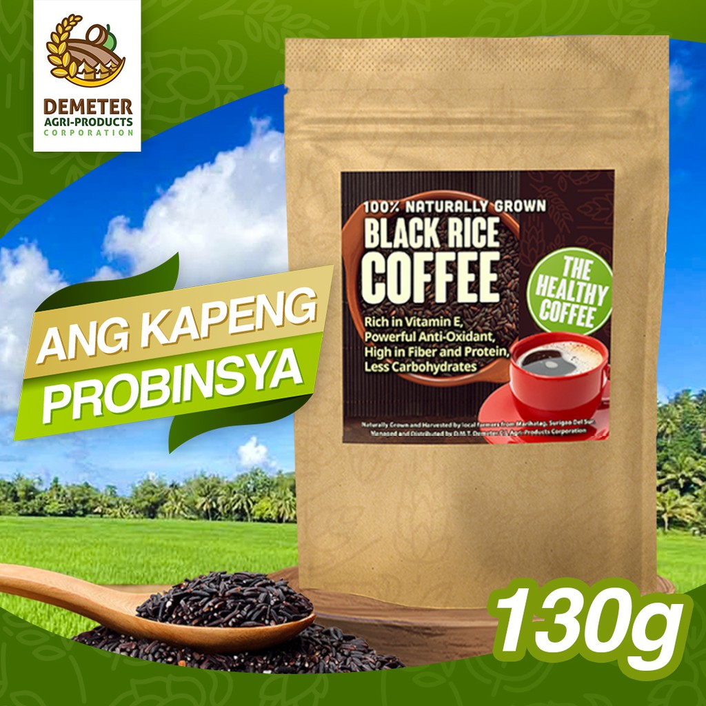 Premium Black Rice Coffee 130g 100 Naturally Grown Organic Coffee