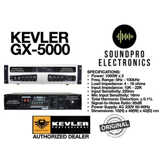 Original Kevler Gx 5000 Professional Karaoke Power Amplifier 1000w 8 875