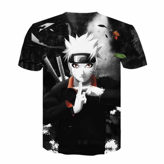 Cosplay Uzumaki Naruto Anime Manga T-Shirt Kostüme Schwarz Polyester Neu 