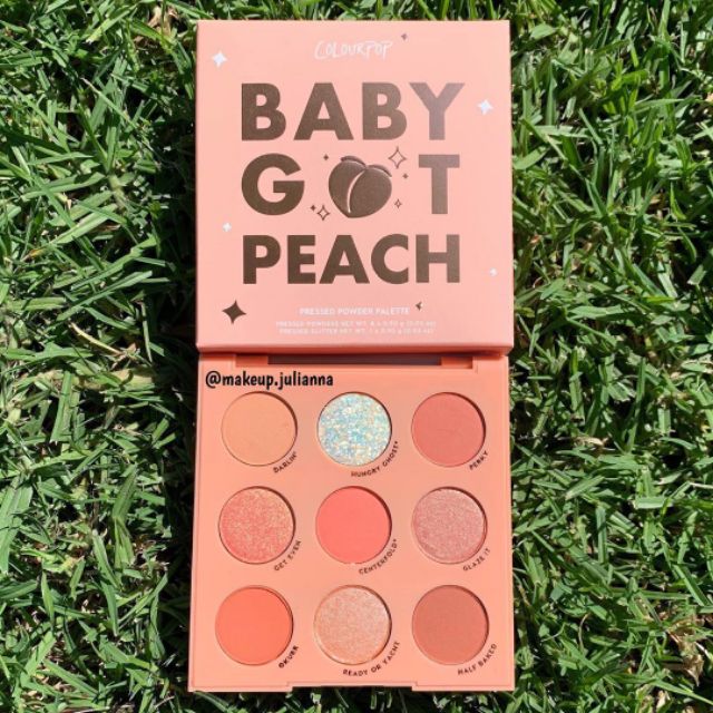 New Colourpop Baby Got Peach Pressed Powder Shadow Palette