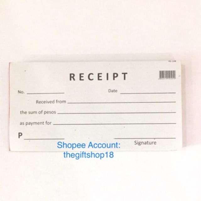 temporary receipt small shopee philippines