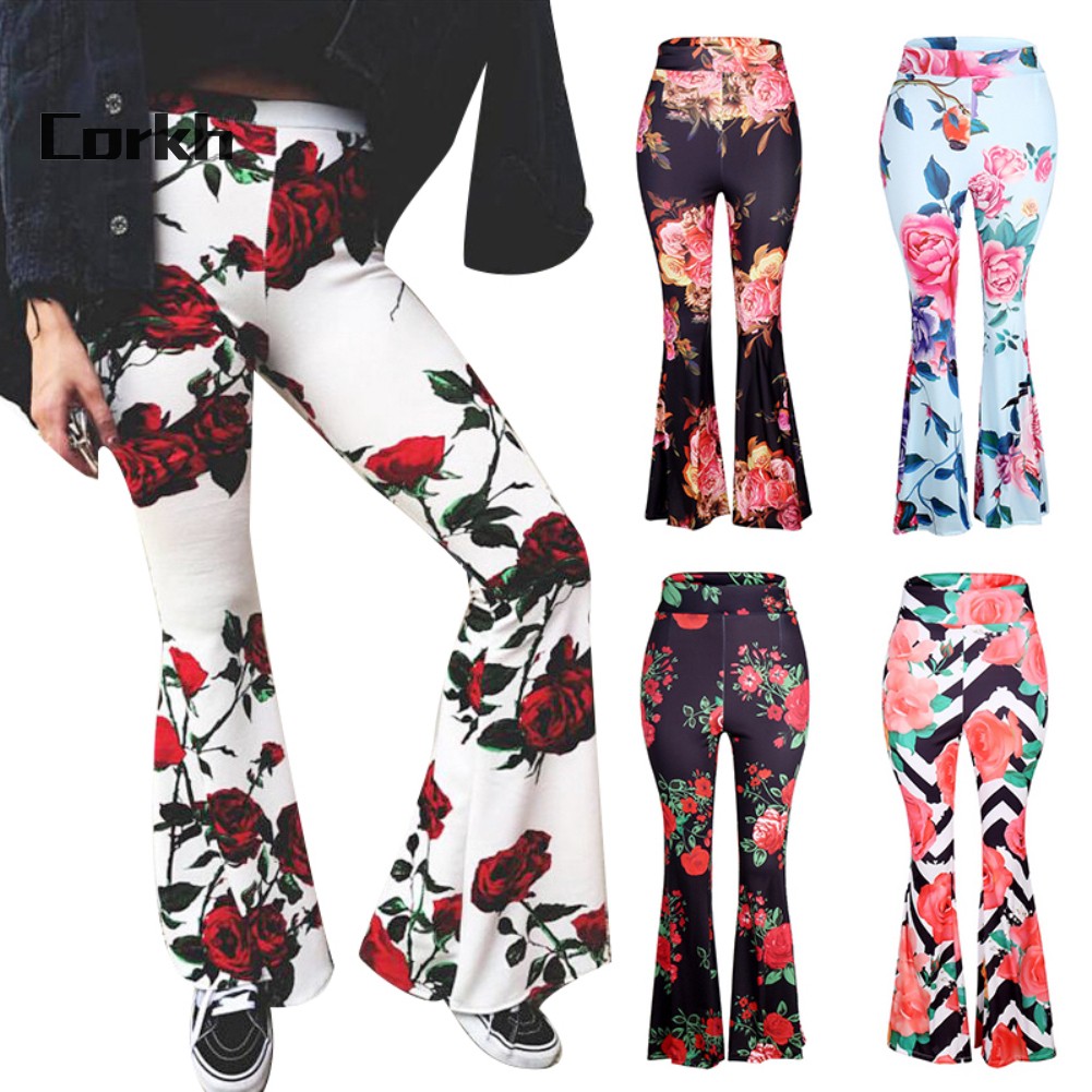 women's high waist flare pants