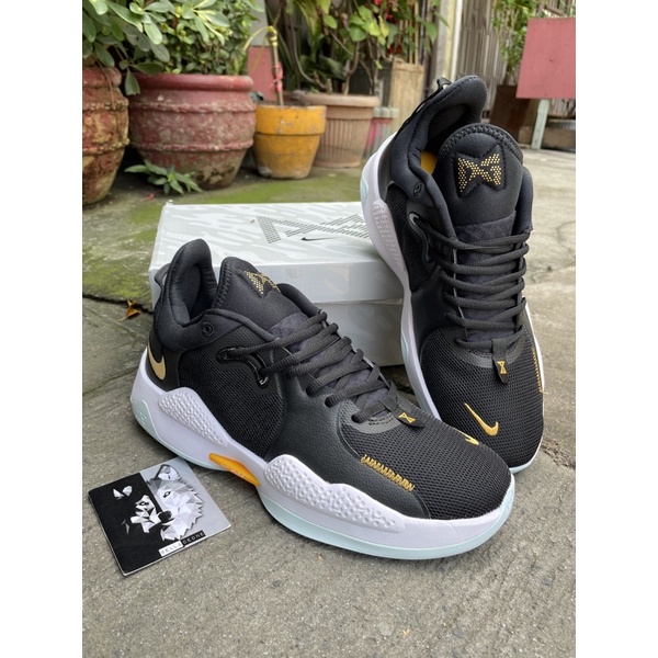 paul george black and gold shoes