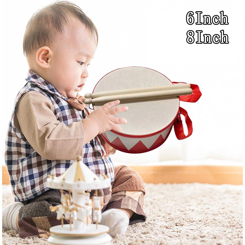 6/8inch Small Drum Musical Instrument Kit For Children Beat Practice Performance Instrument