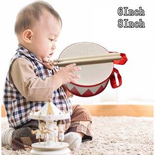 6/8inch  Small  Drum Musical Instrument Kit For Children  Beat Practice Performance  Instrument #6