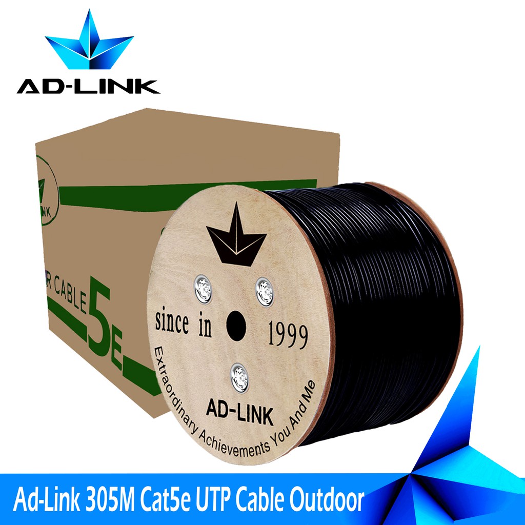 Philex CAT5e Ethernet Cable – 305m, 24AWG Solid Bare Copper UTP, For Indoor Networking