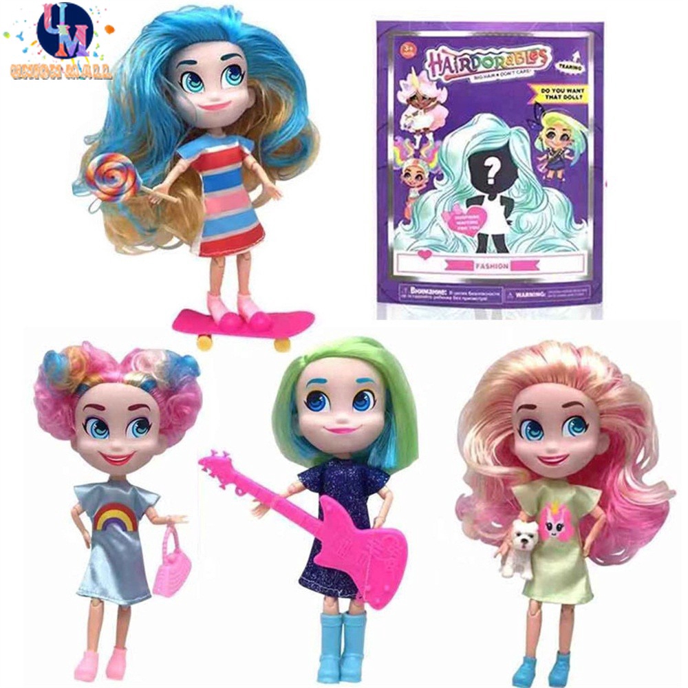 Collectible Surprise Hairdorables Dolls Fun Rainbow Hair Toys For