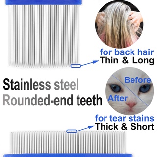 Pet cleaning and grooming comb for dog and cat straight-row close-tooth comb for removing fleas #6