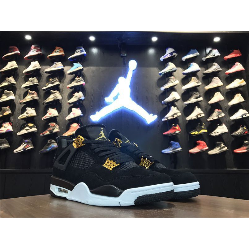 black and gold royalty jordans