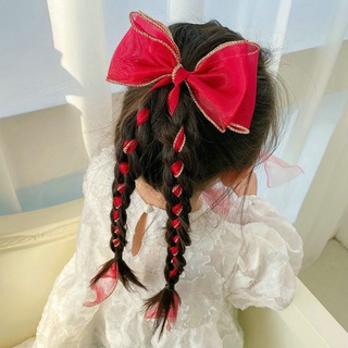 Korean Bowknot Hair Claw Sweet Streamer Bow Clips Princess Headdress Children Hair Accessories #4