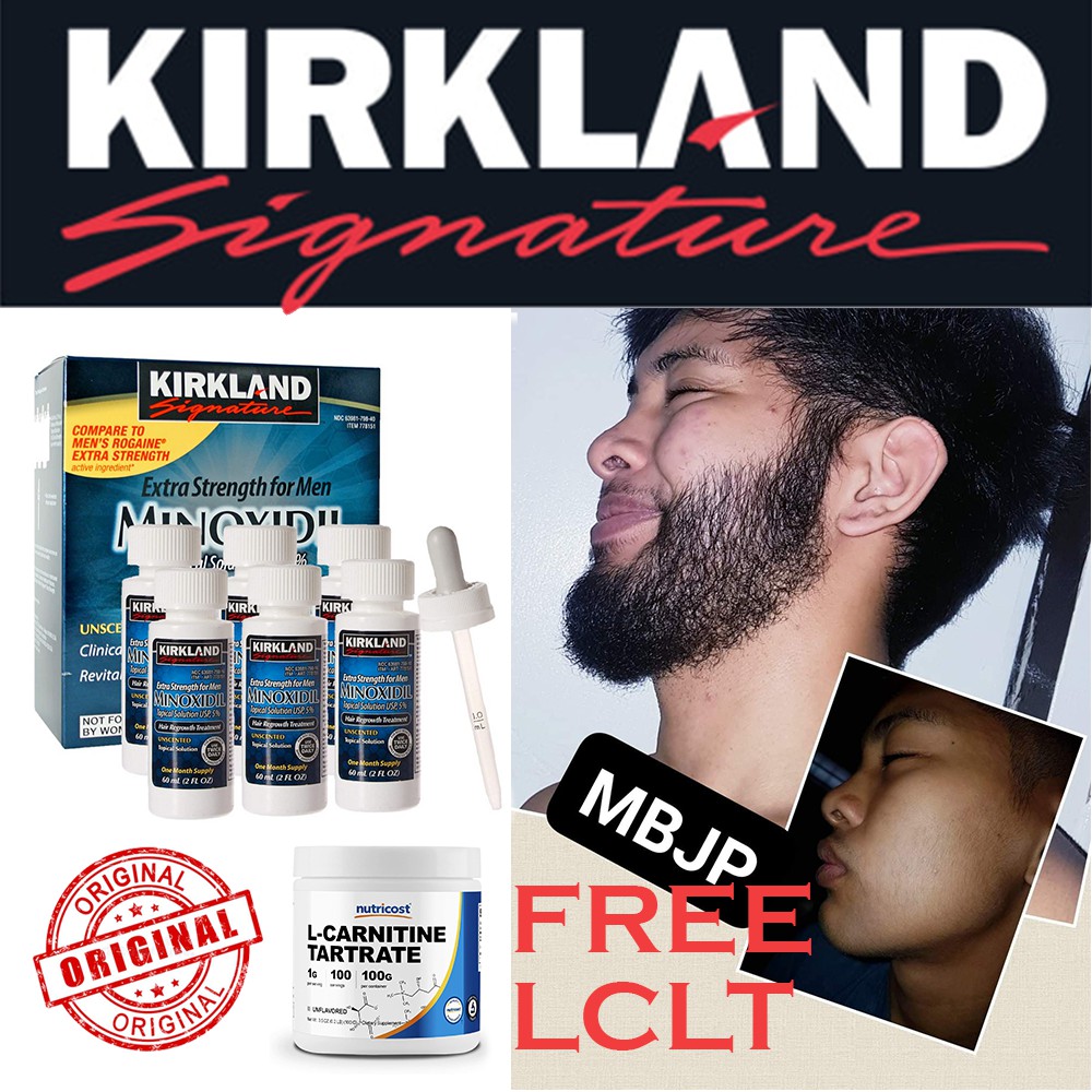 Kirkland Minoxidil 5% Liquid Topical Solution - Beard Grower - Hair Grower  - For Men | Shopee Philippines