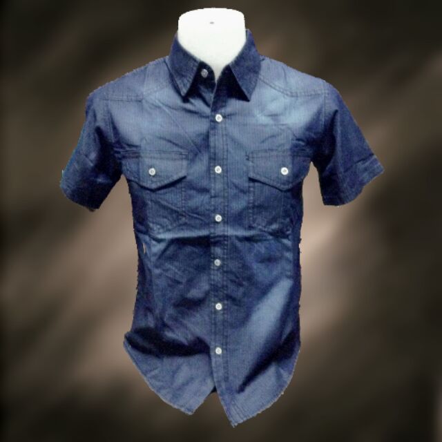 denim polo for men