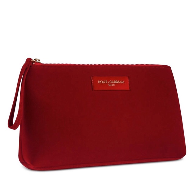 Dolce & Gabbana Women's Red Velvet Makeup Pouch Cosmetic Bag | Shopee  Philippines