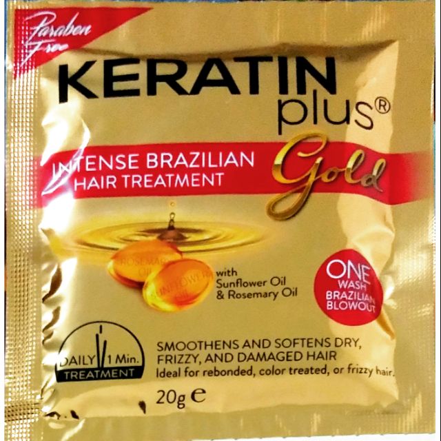 keratin plus gold intense brazilian hair treatment