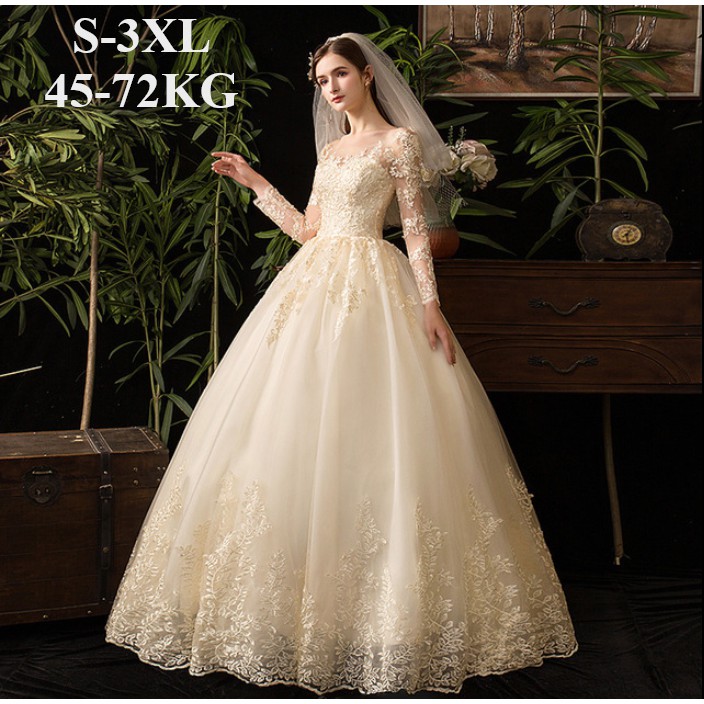 floral white wedding dress