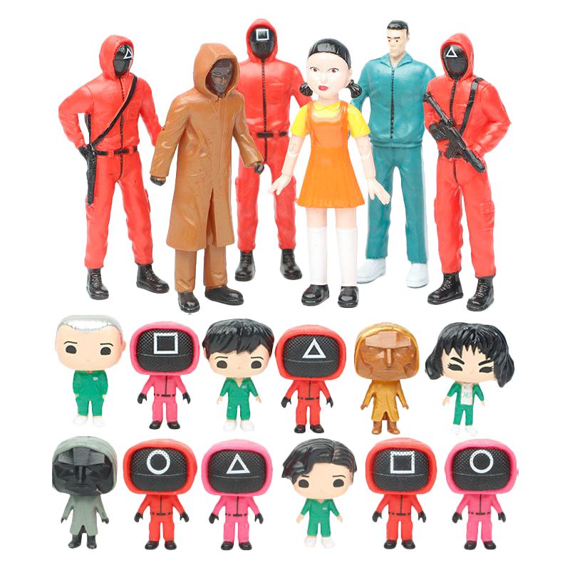 Mainan Action Figure Mini Model Villain Boss Bentuk Segitiga Bulat