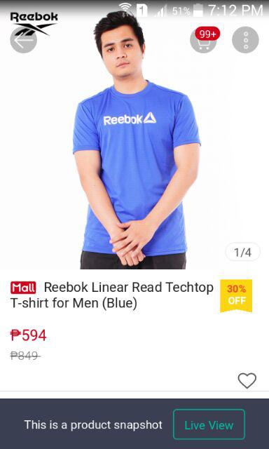 reebok t shirt at 99