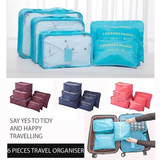 6 piece luggage organiser