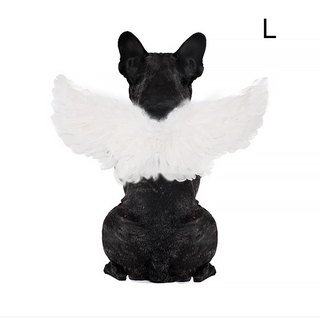 WeeH Pet Halloween Costume Cosplay Angel Devil Black White Wing for Dog Cat Rabbit Piggy - Funny Gift at Halloween Party Anime Theme Birthday Christmas #2