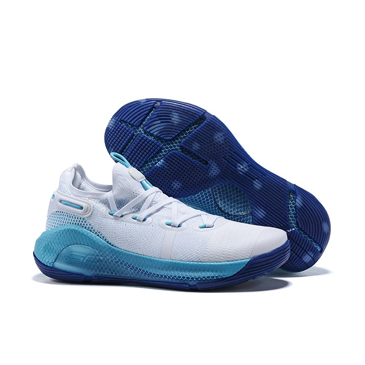 curry 6 blue white