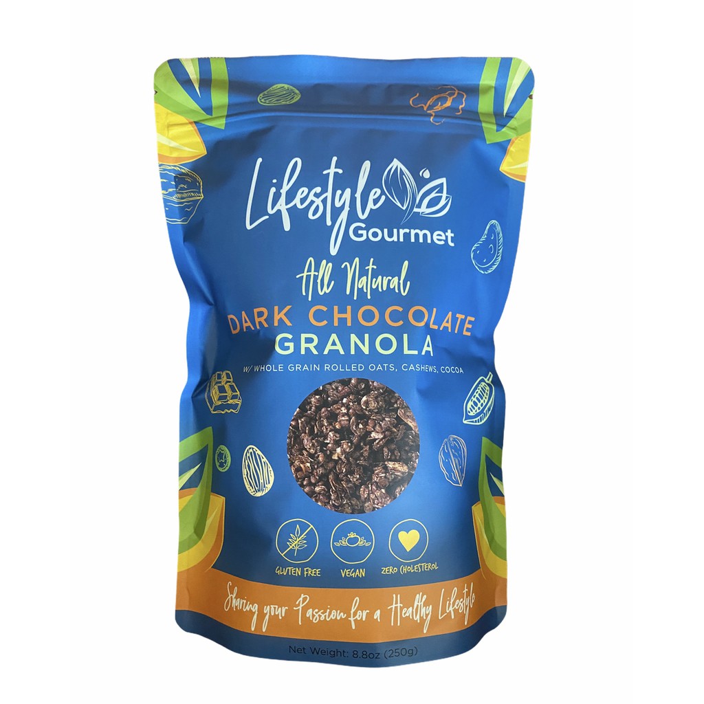 LIFESTYLE GOURMET DARK CHOCOLATE GRANOLA | Shopee Philippines