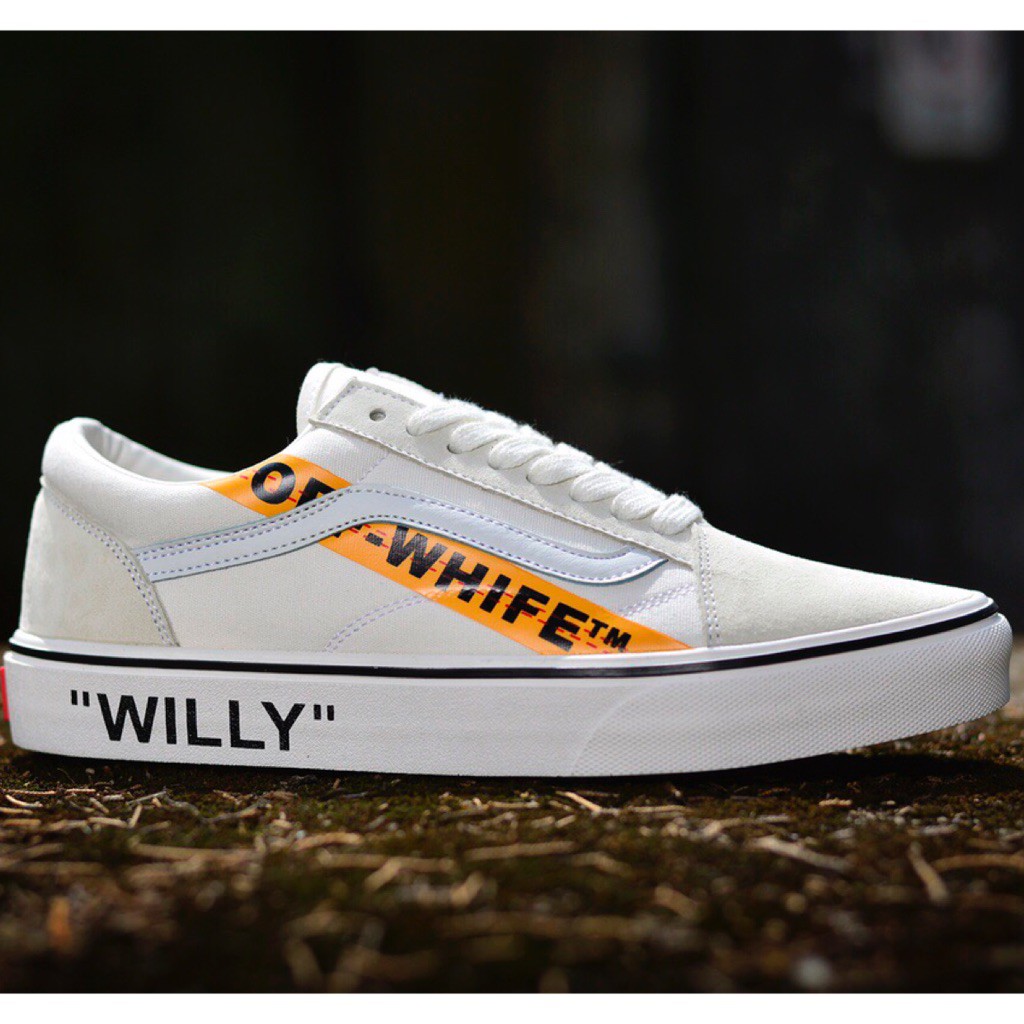 OFF-WHITE x Vans Old Skool “Willy” sneakers canvas shoes | Shopee  Philippines