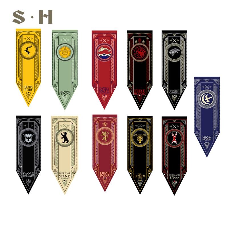 Sim Print Game Of Thrones House Stark Banner Flag Decor Shopee