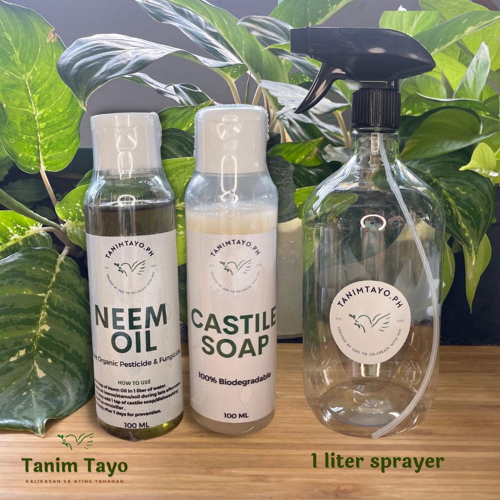 TanimTayo Neem Oil Spray Bundle Kit Neem OiI, Castile Liquid Soap