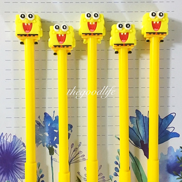 12 pcs Spongebob Cute Gel ink Sign Pens loot bag filler Shopee