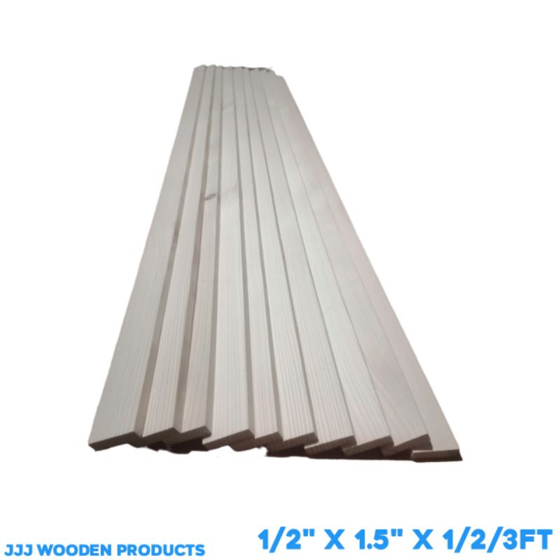 Wood Strips Palochina 1 2 X 1 5 X 1ft 2ft 3ft 5pcs Shopee Philippines