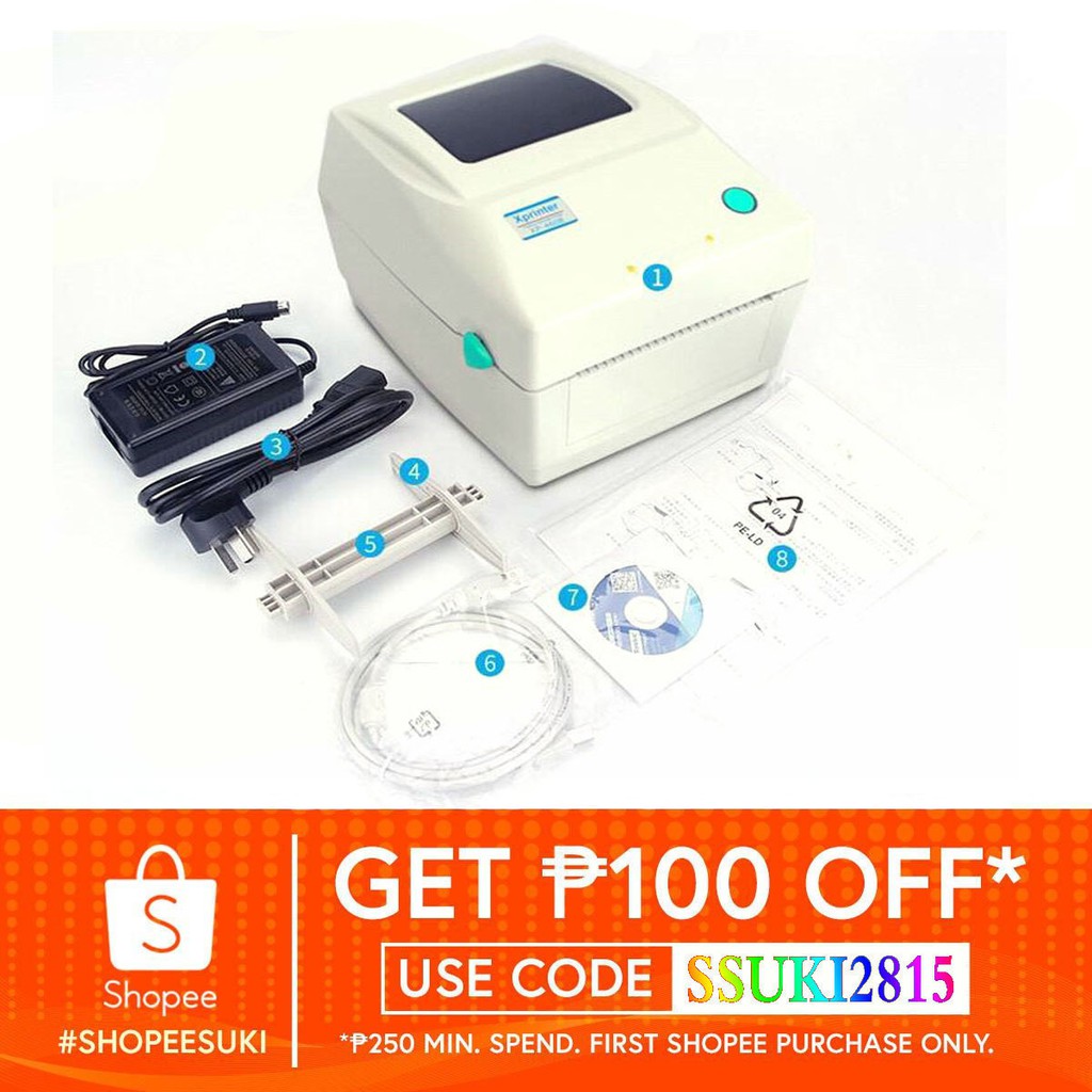 Original Xprinter Xp B Thermal Barcode Printer Shopee Philippines