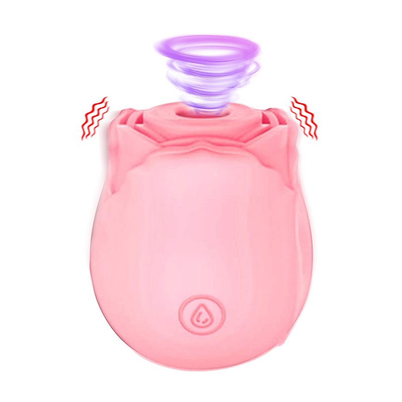 Atcd Rose Shape Vagina Sucking Vibrator Intimate Good Nipple Sucker